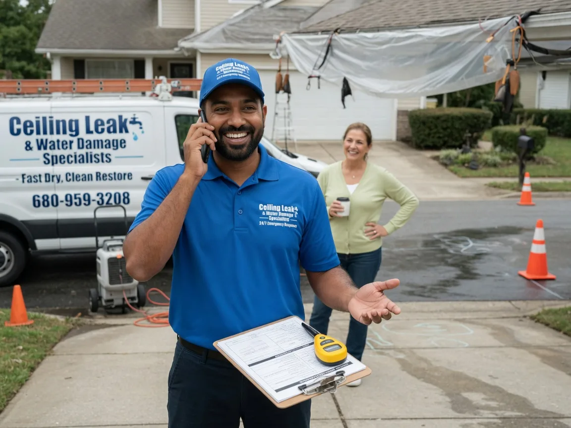 Ceiling Leak Cleanup Sylvia, KS FAQs